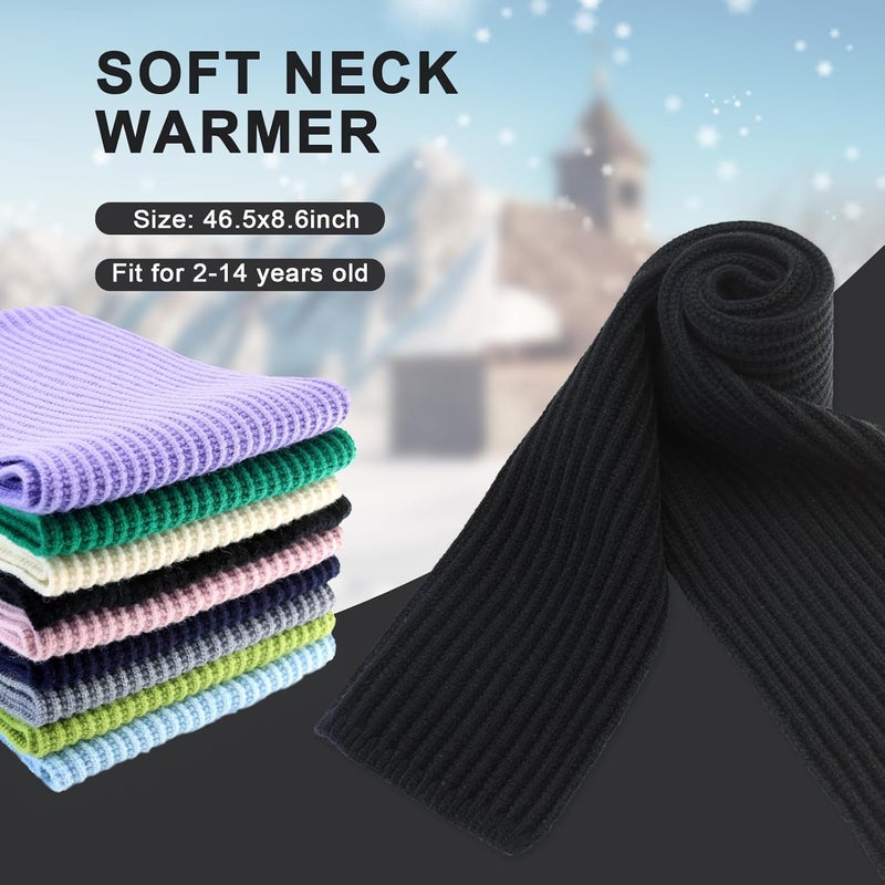 YATANAM Toddler Scarf Warm Knit Kids Neck Warmer Soft Stretch Baby Winter Scarves for Boys Girls - Image 3
